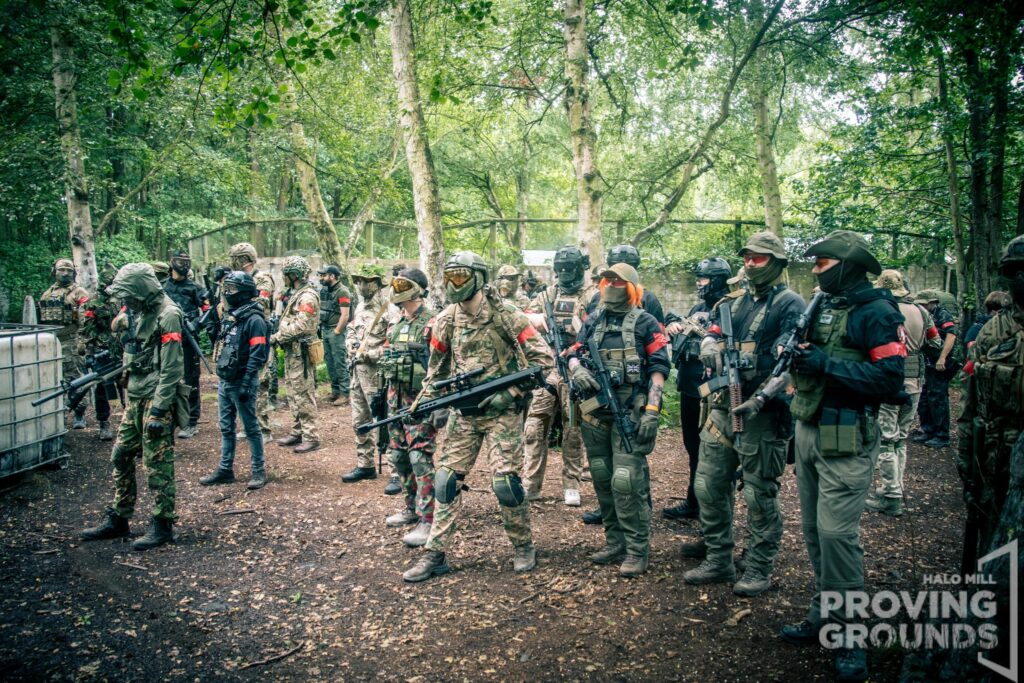 Halo Mill Proving Grounds Airsoft event at Yorkshire Outdoor Activity Park, ready to start
