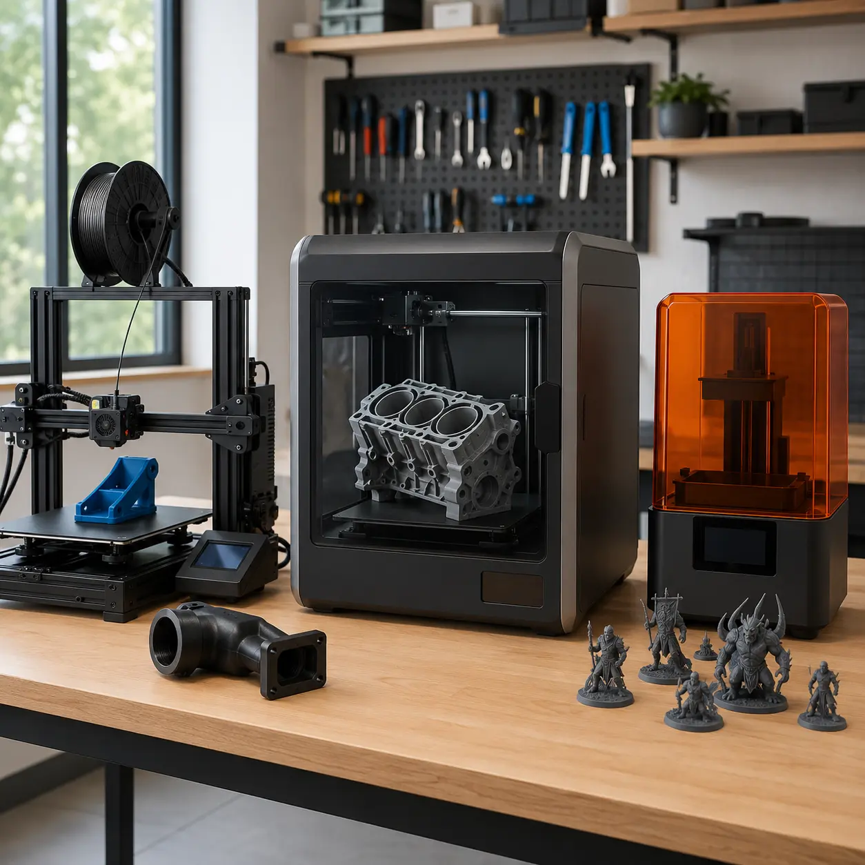 Open-frame, enclosed filament and resin 3D printers compared in a clean workshop