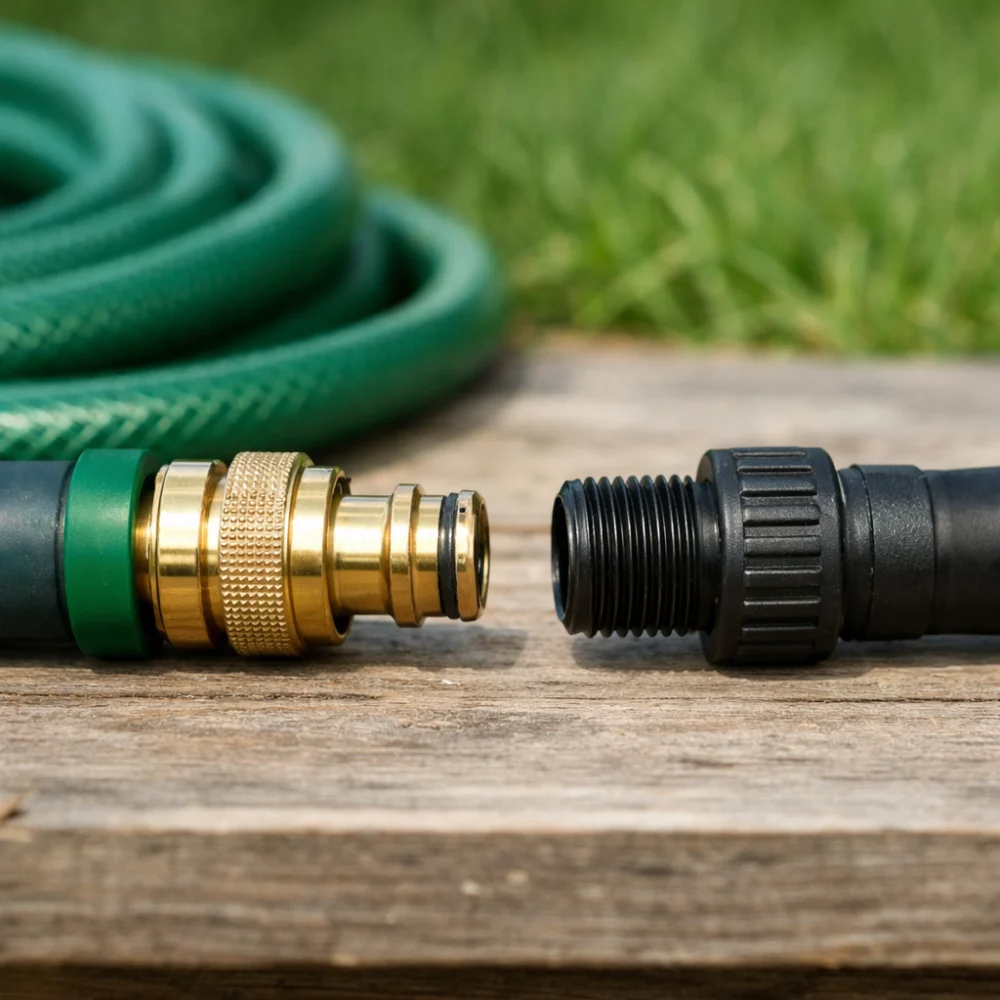 Two different fill station connector ends shown side by side.