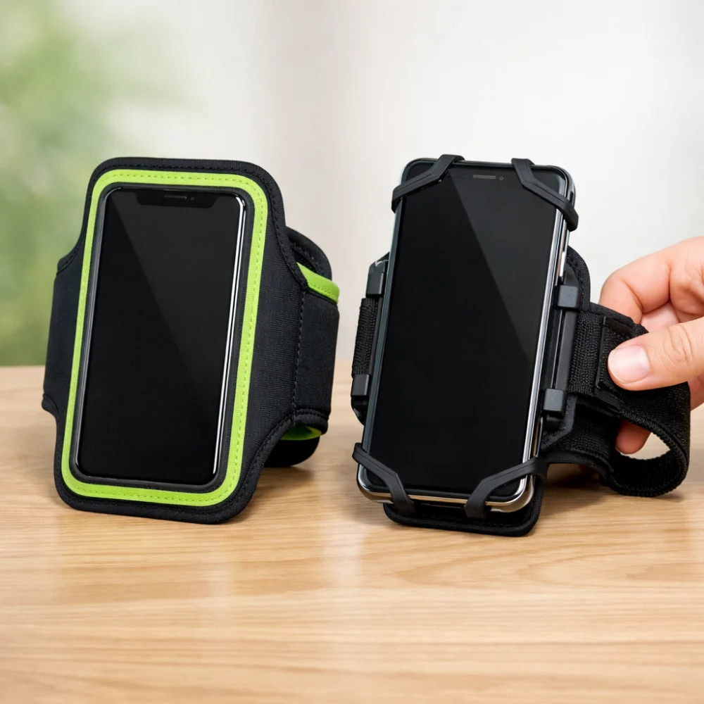 Two plain armband styles shown side by side for comparison.