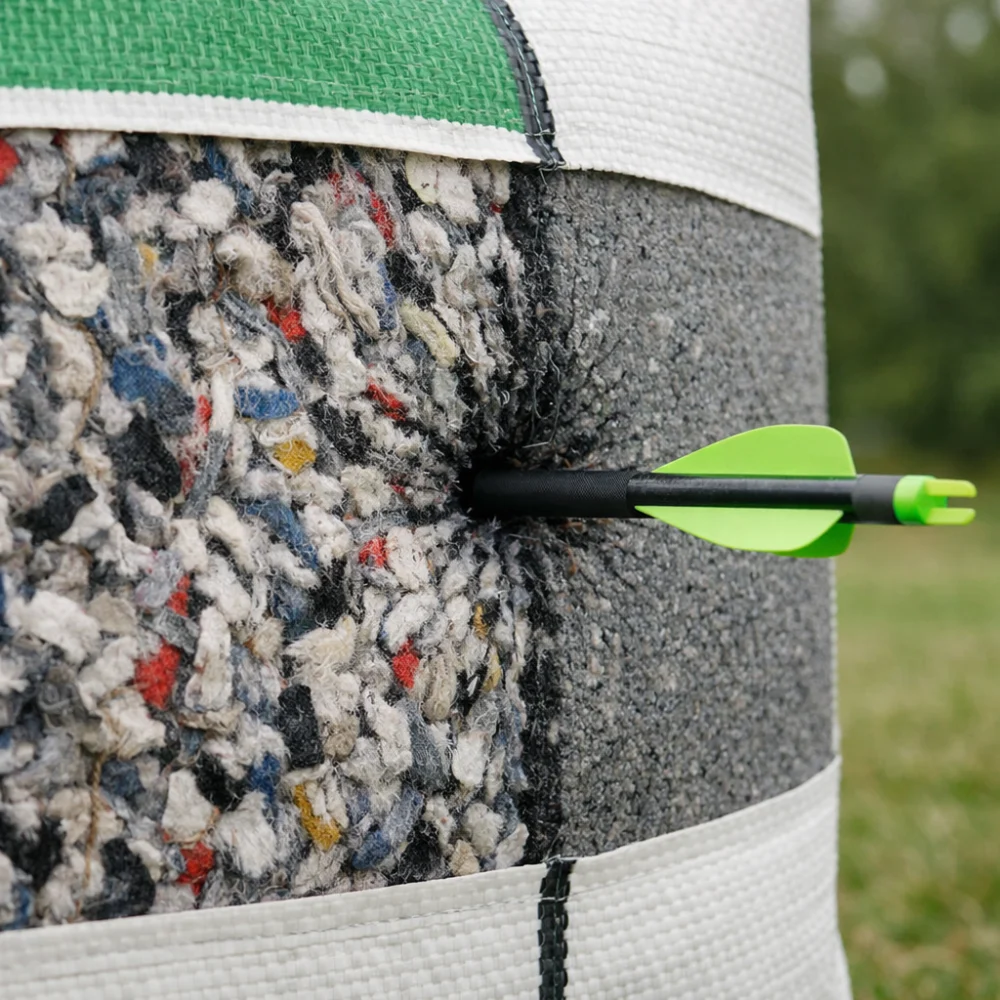 Close-up of a generic archery bag target surface with arrow impact area
