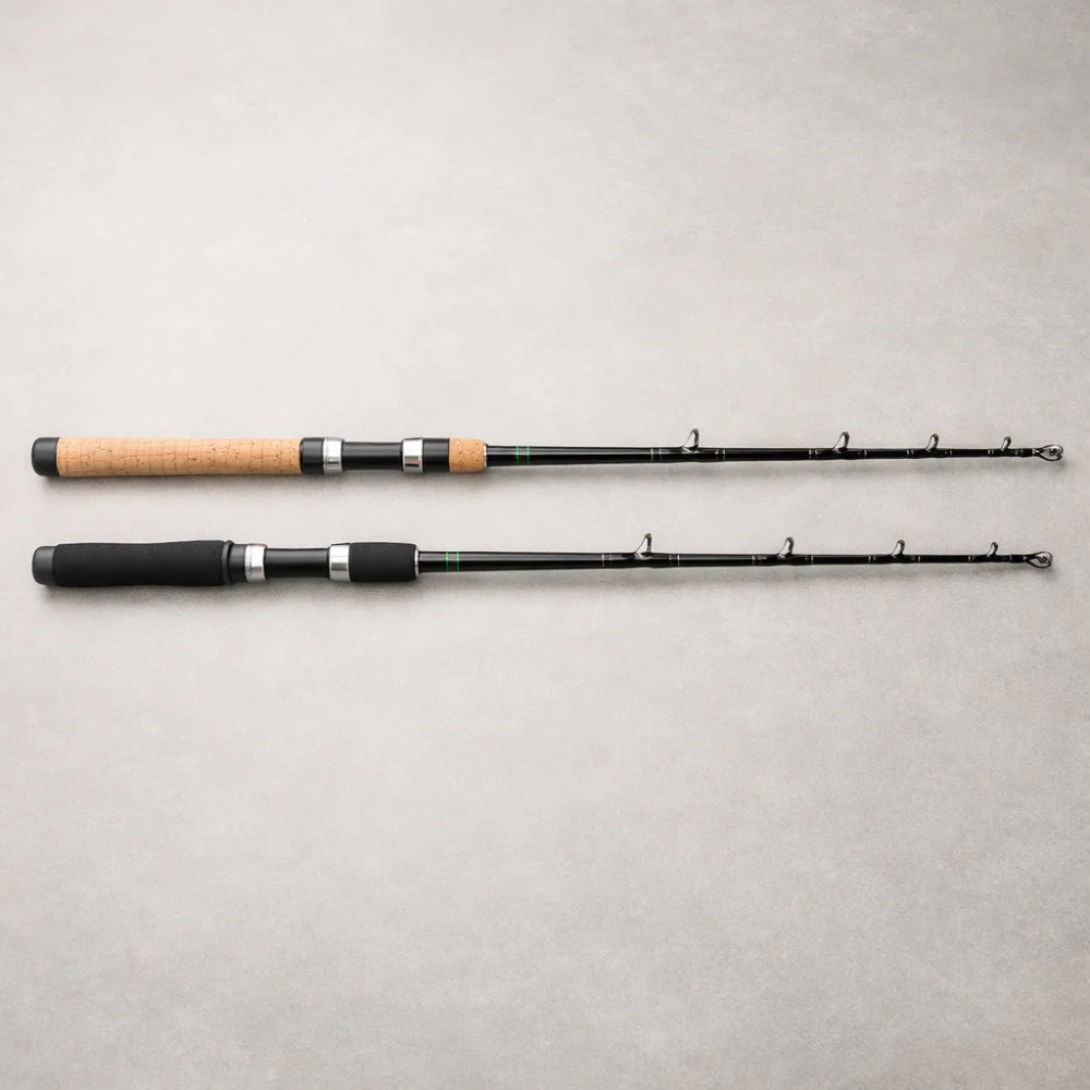 Two boat rods of different styles shown side by side