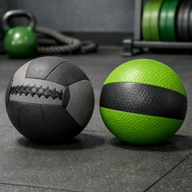 Two generic exercise balls for controlled training and floor-impact workouts