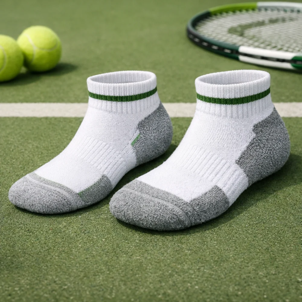 Comparison of lighter and more cushioned tennis socks