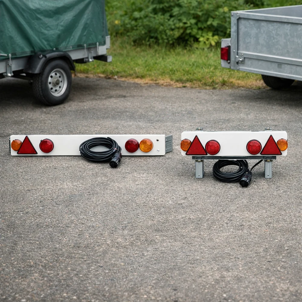 Two trailer light board layouts shown side by side