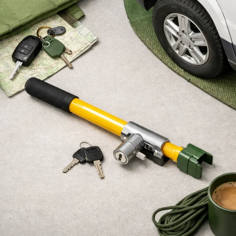A generic vehicle security accessory shown on a neutral background