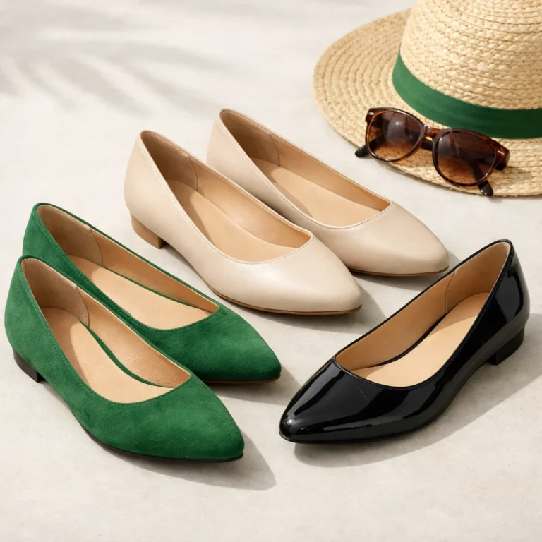 Women’s pumps displayed on a neutral background for a buyer guide