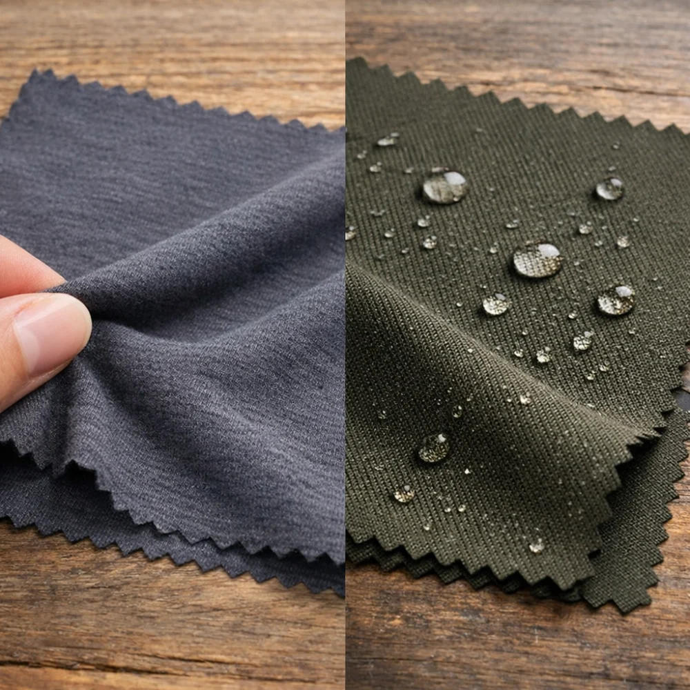 Comparison of softshell trouser fabric textures